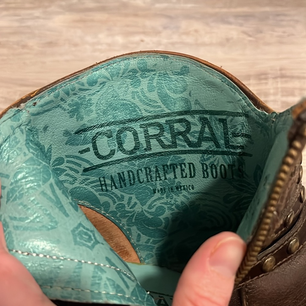Corral Studded Ankle Cowgirl Boots - Picture 9 of 12
